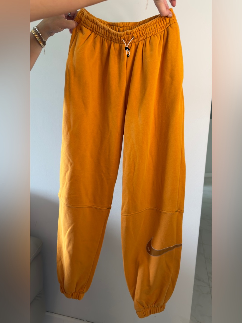 Nike Orange Drawstring Track Joggers